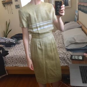 50s vintage knit dress - Pencil Skirt